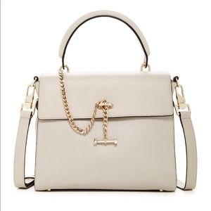 Luana Italy Paley Satchel leather bag white